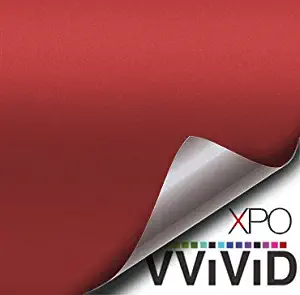 VViViD Matte Blood Red Vinyl Wrap Roll with XPO Air Release Technology (1ft x 5ft)