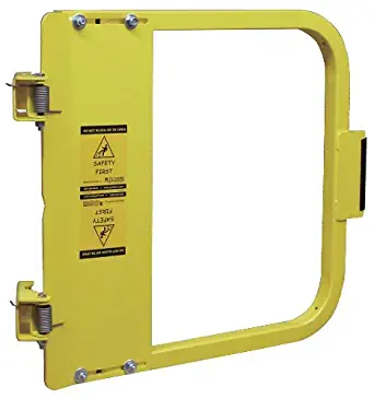 PS DOORS LSG-27-PCY Ladder Safety Gate Mild Carbon Steel, Powder Coat Yellow, Fits Opening 25-3/4" to 29-1/2", Each