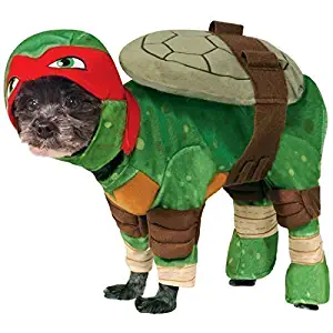 Pet Dog Cat Raphael Teenage Mutant Ninja Turtles Halloween Film Cartoon Fancy Dress Costume Outfit Clothes Clothing (Large, Red (Raphael))