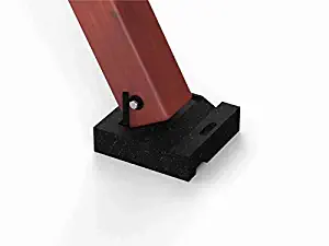 Swing Set Anchor Leveling Kit :: Includes Four Large Molded Rubber Blocks with Stakes and Hardware for Installation :: Keeps Your Swing Set Safe and Secure While Protecting Wood from Ground Moisture.