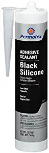 Permatex 81173-12PK Black Silicone Adhesive Sealant, 12.9 oz. (Pack of 12)