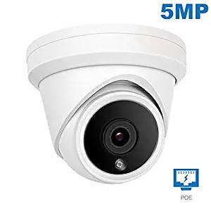 5MP IP Dome PoE Camera,(Hikvision Compatible) Super HD &ONVIF Supports Turret Outdoor Security Camera,H.264,2592x1944 IP66 Weatherproof Camera, 2.8mm Lens Wide Angle #IPC-D350