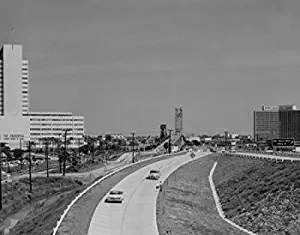 Posterazzi USA Florida Jacksonville St. Elmo West Acosta Bridge Prudential building on left Poster Print (24 x 36)