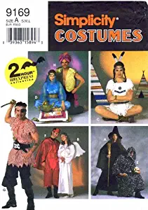 Simplicity 9169 Sewing Pattern Genie Indian Devil Angel Pirate Witch Sorcerer Bust / Chest 34 - 44