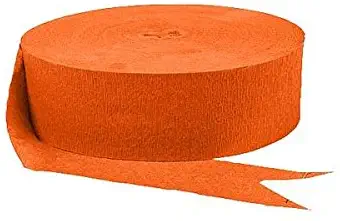 Amscan Jumbo Roll Party Crepe Streamer | Orange Peel |500' | Party Decor - 18205.05