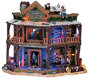 Lemax Spooky Town Dry Gulch Hotel with Adaptor # 75553