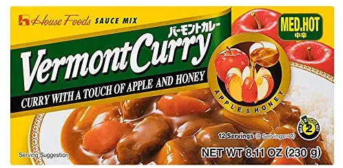 House, Sauce Mix, Vermont Curry Cube, Medium Hot, 230 g [Pack of 1 piece]