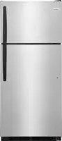 FFHT1621TS 28"" Top Freezer Refrigerator with 16.3 cu. ft. Total Capacity 2 Full Width SpaceWise Glass Refrigerator Shelves 1 Full Width Wire Freezer Shelf and 2 Full-Width White Freezer Door Racks in Stainless Steel