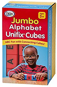 Didax Jumbo Alphabet Unifix Cubes, Set of 30
