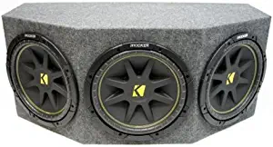 ASC Package Triple 12" Kicker Sub Box Sealed Rearfire Subwoofer Enclosure C12 Comp 900 Watts Peak