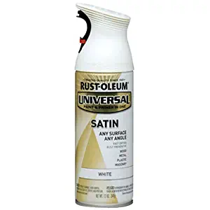 Rust-Oleum 245210 Universal All Surface Spray Paint, 12 oz, Satin White