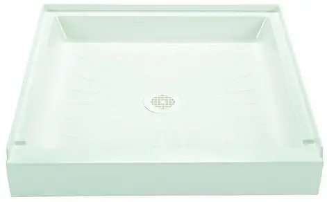 Mustee 3636M Durabase Fiberglass 36-Inch x 36-Inch Shower Base, White