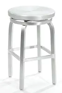 Melanie Swivel Counter Stool, SWIVEL, BRUSHED ALUMINM