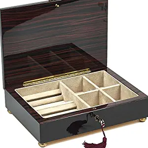 Bello Collezioni - Calabria Luxury Mahogany Men's/Women's Jewelry Box. Made in Italy