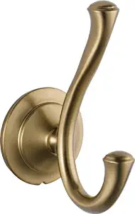 Delta Faucet Bathroom Accessories 79435-CZ Linden Double Towel Hook, Champagne Bronze