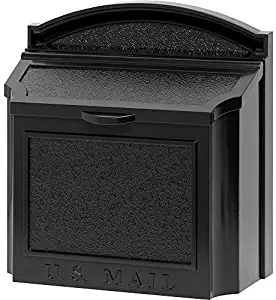 Whitehall Products Locking Wall Mounted Large Mailbox, Black