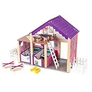 KidKraft Deluxe Horse Stable Playset - Colorful Play Horse Accessory for Two Play Horses with Accessories