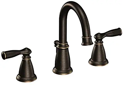 Moen WS84924BRB Banbury Two-Handle High Arc Bathroom Faucet, Mediterranean Bronze