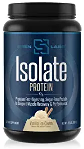 Siren Labs Isolate Premium Whey Protein Powder Keto Isolate and Hydrolysate with Amino Acids Including Glutamine for Lean Muscle Growth and Recovery - Vanilla Ice Cream (30 Servings)