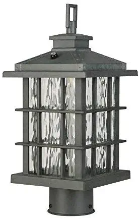 Home Decorators Collection CQH1801L Summit Ridge Zinc Outdoor LED Post Light