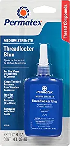 Permatex 24240 Medium Strength Threadlocker Blue, 36 ml