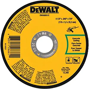 DEWALT DWA8051C Masonry Cut-Off Wheel, 4-1/2-Inch X .045-Inch X 7/8-Inch