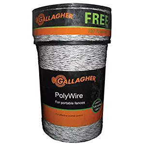 Gallagher G620300 Electric Polywire Fence Combo Roll, 1312-Feet (+ 328' FREE) WHITE