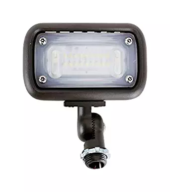 15W Outdoor LED Flood Security Lights, Waterproof Landscape Lighting, 50W PSMH Equivalent, 1370 Lumens, 3000K Warm White, 120-277V, 1/2" Knuckle Mount, UL-Listed DLC4.2 Qualiified, 5 Years Warranty