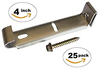 K-TEC 4 Inch Hidden Gutter Hanger Bracket with Screw (25 Pack)