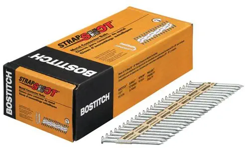 BOSTITCH PT-MC14825G.5M Paper Tape Collated Metal Connector Nails (Pack of 500)