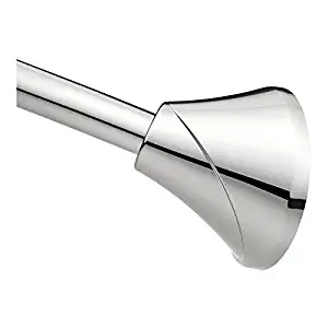 Moen CSR2172CH 5-Foot Adjustable Tension Single Curved Shower Curtain Rod, Chrome