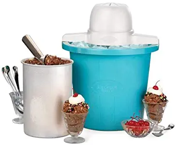 Nostalgia 4-Quart Electric Ice Cream Maker, Blue