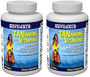 Tanamins Tanning Vitamin-Get a Darker Tan Naturally (2 bottles/120 Count)