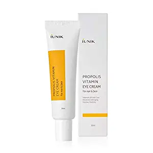 iUNIK Propolis Vitamin C Eye Cream 1.01 fl. oz, for Eye and Face Anti-Wrinkle Anti-Aging Eye Moisturizer for Wrinkles, Fine Lines, Crows Feet, Dullness, Dark Circles & Puffiness – Brighten, Hydrate