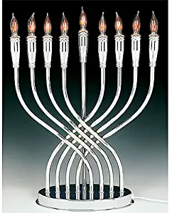 Illumination Electric Menorah Silver Plated