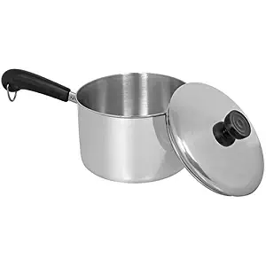 Revere 2000 Line Tri-Ply Stainless steel 3-qt Covered Saucepan