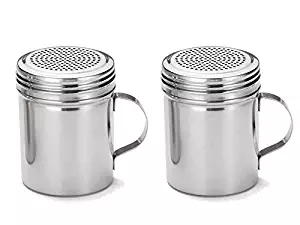 Great Credentials Stainless Steel Versatile Dredge Shaker, Salt, Sugar, Shakers 10 Oz. Each Set of 2