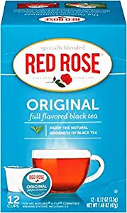 Red Rose Original Black Tea Single Serve Cups (Keurig Compatible) - 12 Count