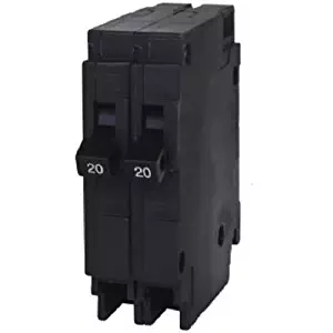 Siemens Q2020 Two 20-Amp Single Pole 120-Volt Circuit Breakers, for use only where Type QT breakers are allowed