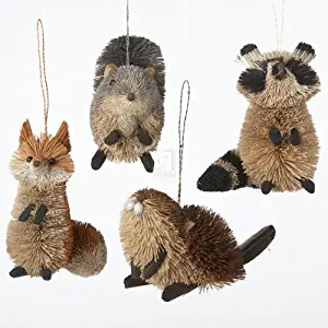 Buri Woodland Animal Hanging Ornament - Set of 4