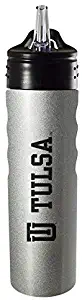 LXG, Inc. University of Tulsa-24oz. Stainless Steel Grip Water Bottle with Straw-Silver