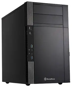 Silverstone Tek Micro-ATX Mini-DTX, Mini-ITX Mini Tower Plastic with Aluminum Accent Computer Cases PS07B (Black)