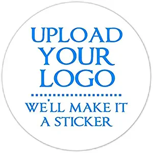 100 Custom Logo Stickers, Round Business Labels, Upload Your Logo, Choose from 3 Sizes (2 inch)