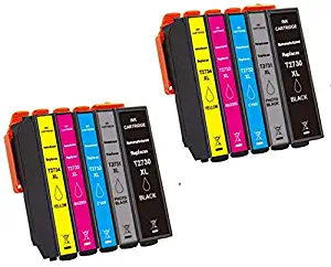 Remanufactured Ink Cartridge Replacement for Epson 273XL (2 Black 2 Cyan 2 Magenta 2 Yellow 2 Photo Black 10-Pack) for Expression Home XP520 XP820 XP620 XP610 XP800 XP810