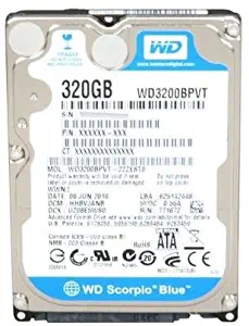 WESTERN DIGITAL WD3200BPVT Scorpio Blue 320GB 5400 RPM 8MB cache SATA 3.0Gb/s 2.5 internal notebook hard drive (Bare Drive)