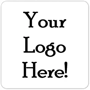 Custom Logo Stickers, 2 Inch Square Stickers, Upload Your Logo or Image (60 Count)