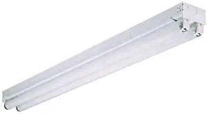 Lithonia Lighting C 240 120 MBE 2INKO 4-Foot 2-Lamp T12 Fluorescent Ceiling Fixture, 120 Volts, 40 Watts, Damp Listed, White