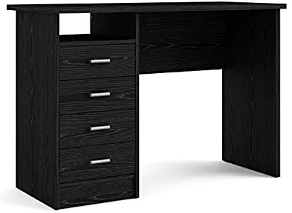 Tvilum Desk with 4 Drawers, Black Woodgrain
