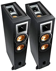 Klipsch R-26FA Dolby Atmos Floorstanding Speaker, 100W RMS Power at Main Channel, Pair, Black